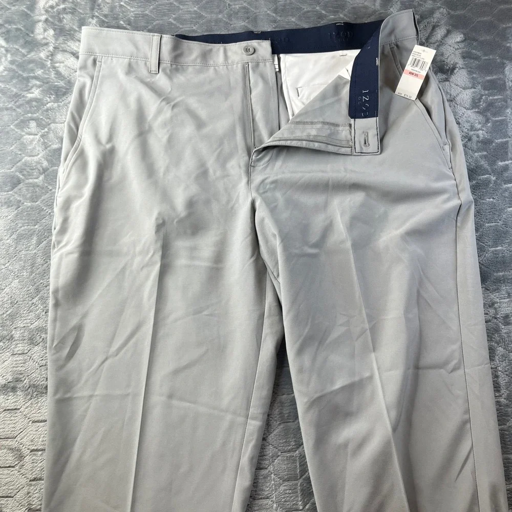 IZOD Golf Pants Mens 40x32 Gray Swing Flex Straight Fit Performance IZAGC08020 - Picture 1 of 10